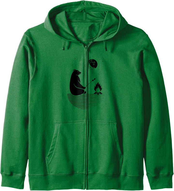 Grizzly Barbecue Grillen Wildnis Natur Abenteuer Kapuzenjacke