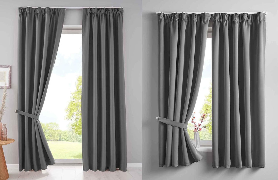 Gardinenbox Vorhang Blickdicht »Newyork« verdeckte Schlaufen Dunkelgrau HxB 225x295 cm 1er-Pack Ther