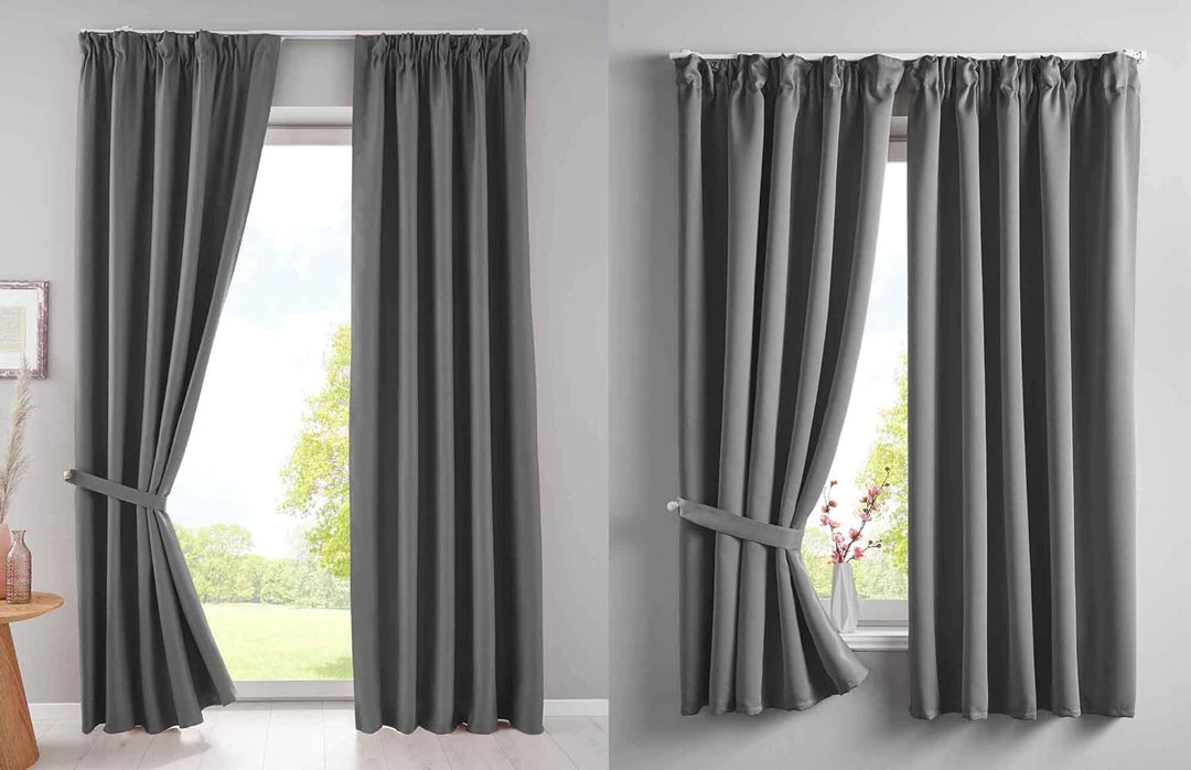 Gardinenbox Vorhang Blickdicht »NewYork« verdeckte Schlaufen Dunkelgrau HxB 245x295 cm 1er-Pack Ther