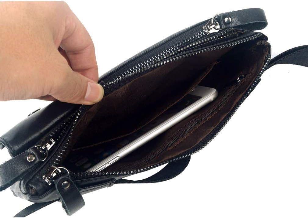 Leder Gürteltasche Taille Pack für Herren Frauen 20cm(L)x5cm(D)x13cm(H) (7.87"x1.96"x5.11") approx S