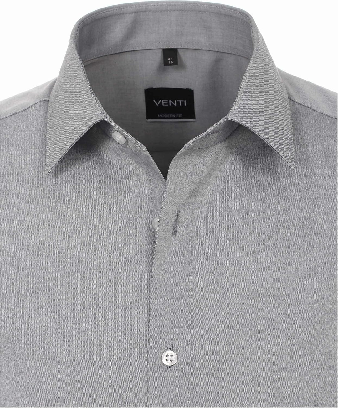 Venti Herren Hemd Halbarm uninah 001620 Modern Fit 35 Grau, 35 Grau