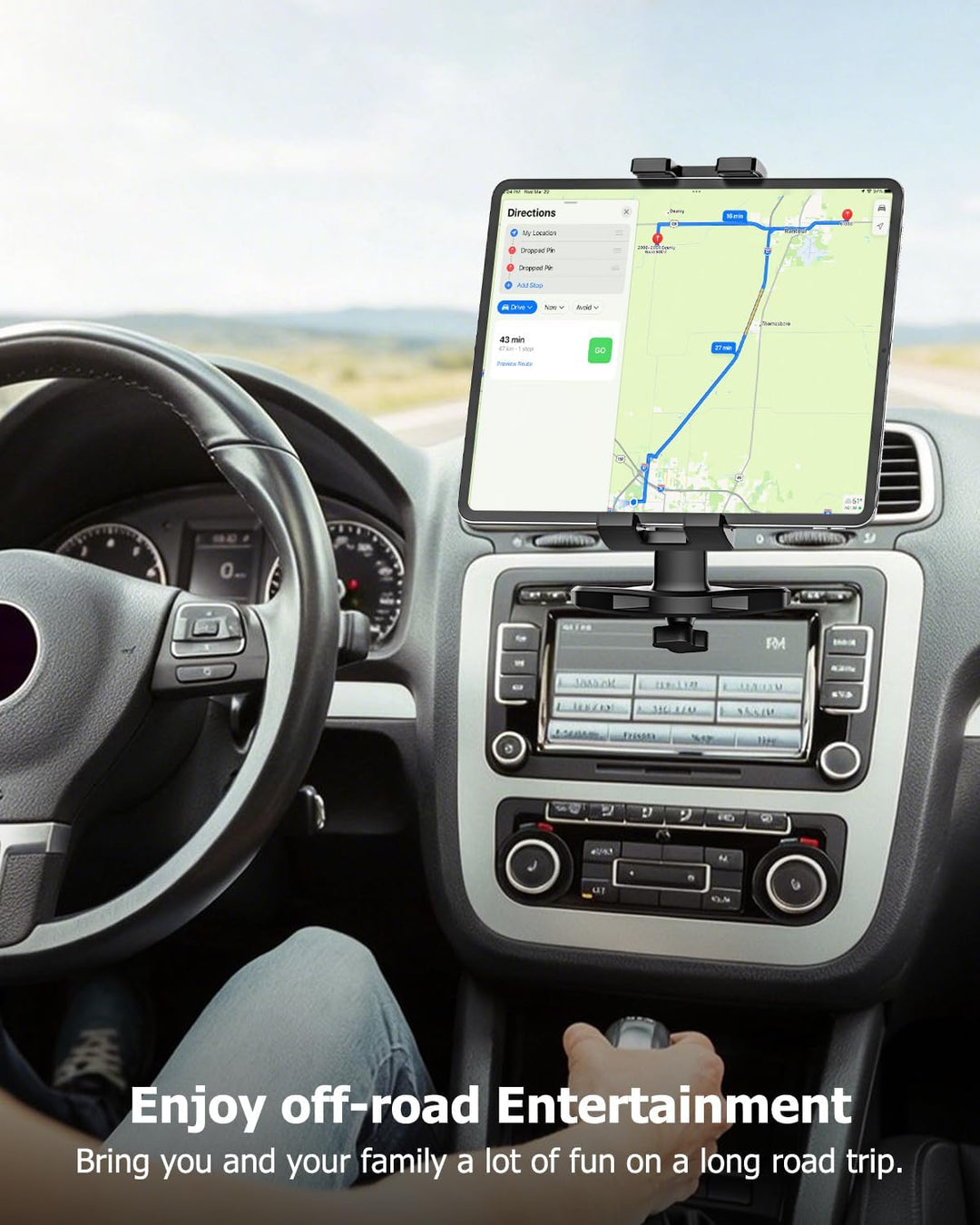 Oilcan Auto CD Schlitz Tablet Halterung, CD Player Tablet Autohalterung Vorne mit Upgrade-Teleskop-A