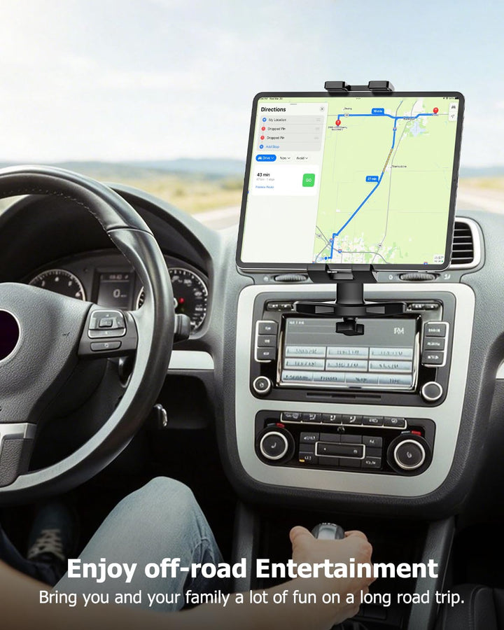 Oilcan Auto CD Schlitz Tablet Halterung, CD Player Tablet Autohalterung Vorne mit Upgrade-Teleskop-A