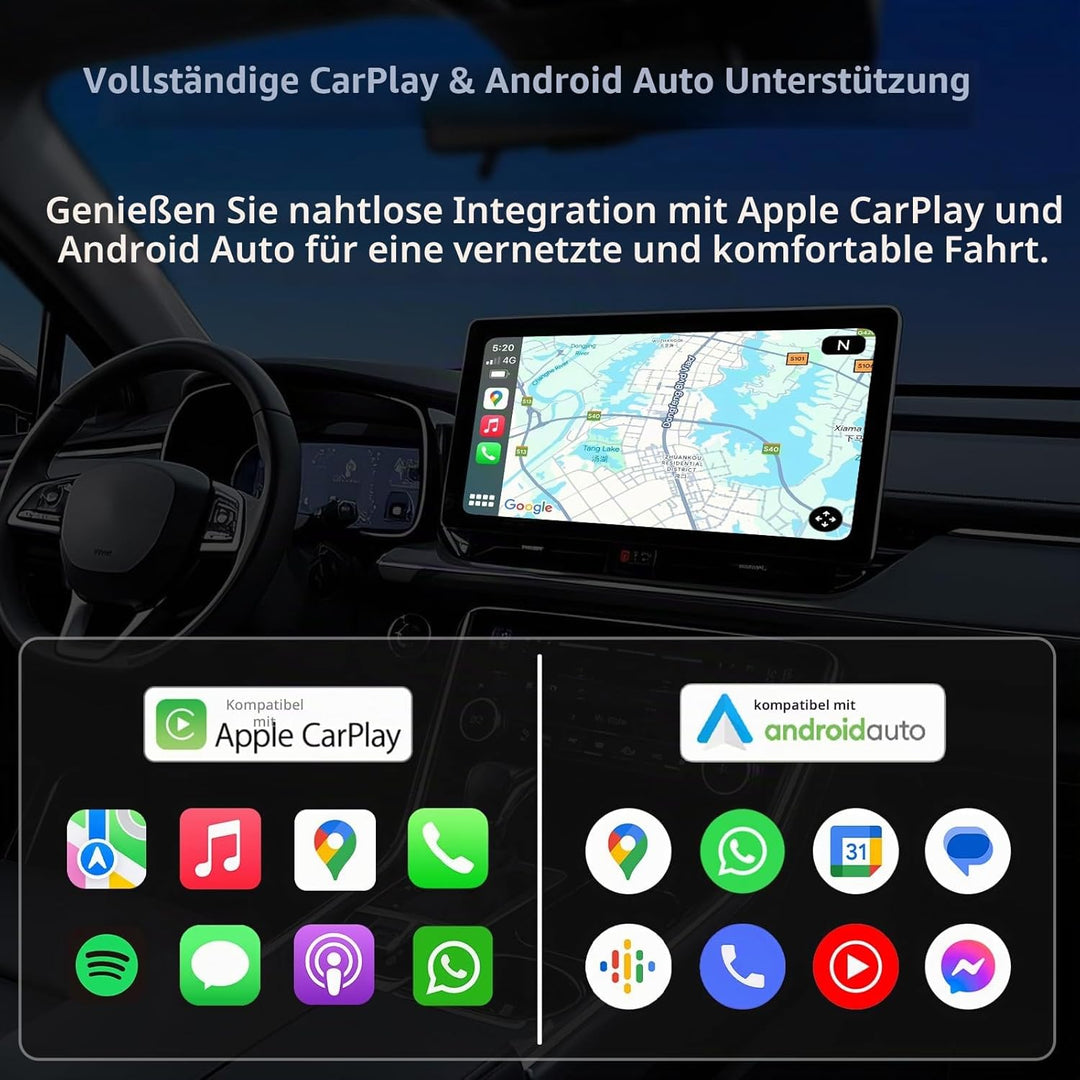 2 in 1 Wireless CarPlay & Android Auto Adapter - Mini Plug & Play USB Dongle, Kompatibel mit Autos a