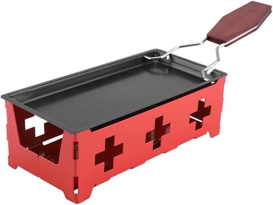 Käse Raclette Rotaster Tragbare Antihaft Backblech Herd Set Holzgriff Home Kitchen Grill Werkzeug mi