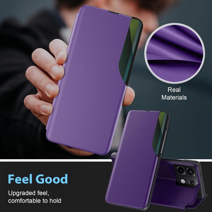 Handyhülle für Xiaomi Redmi Note 13 Pro Hülle Clear View Klappbar Leder Flip Hülle Redmi Note 13 Pro