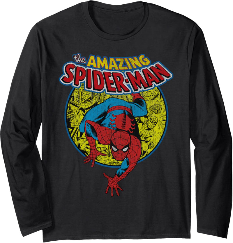 Marvel Amazing Spider-Man Vintage Comic Langarmshirt