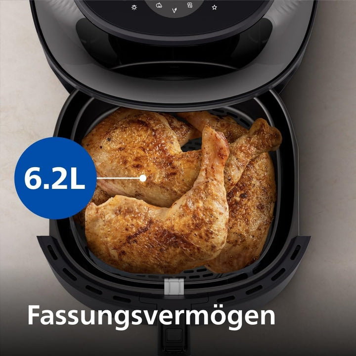 Philips Airfryer 3000 Series 6.2L, Sichtfenster, 16-in-1 Airfryer, RapidAir Plus Technologie, wenige