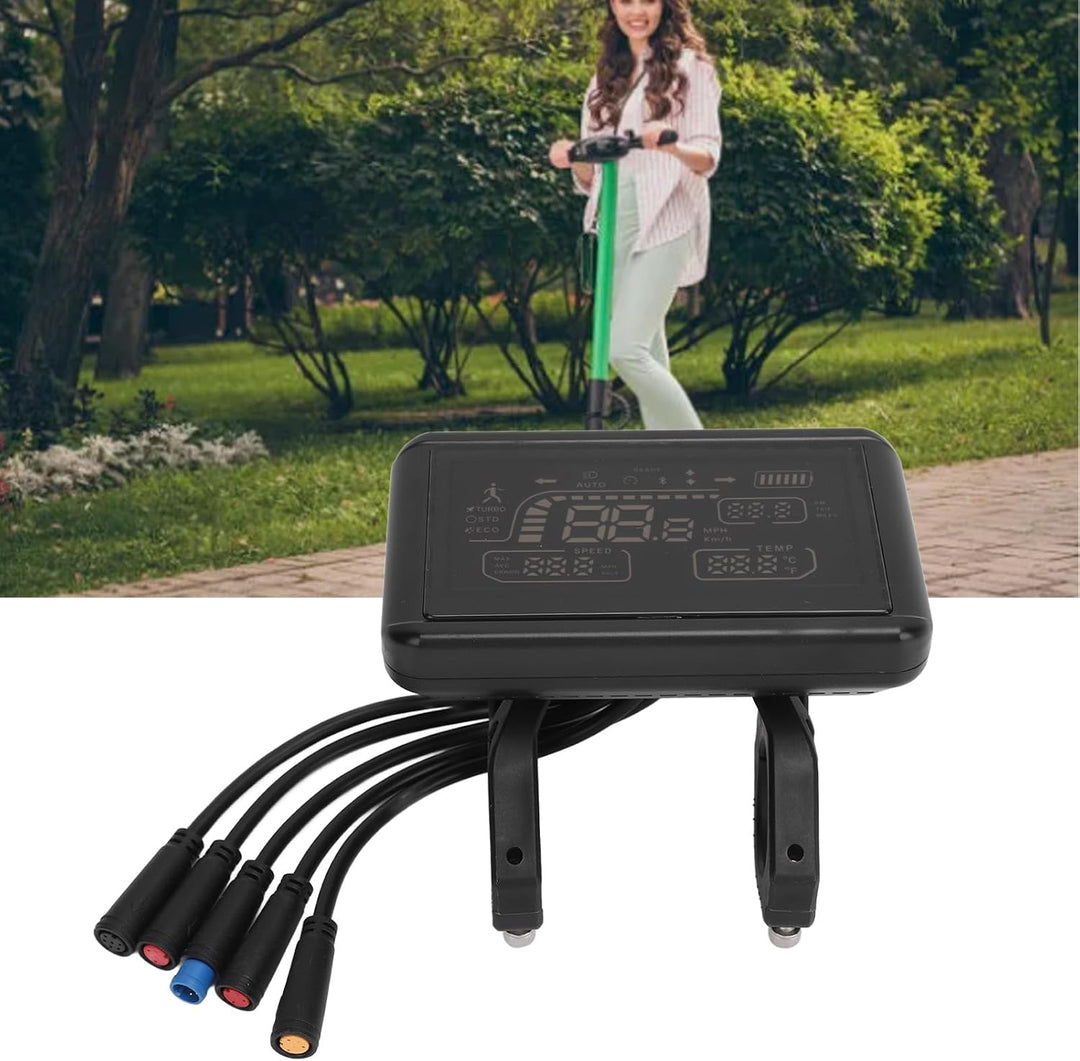 Tbest Elektrofahrrad-Panel, Wasserdichtes ABS-LCD-Display für Geschwindigkeitsstufen-Leistungsmodusa