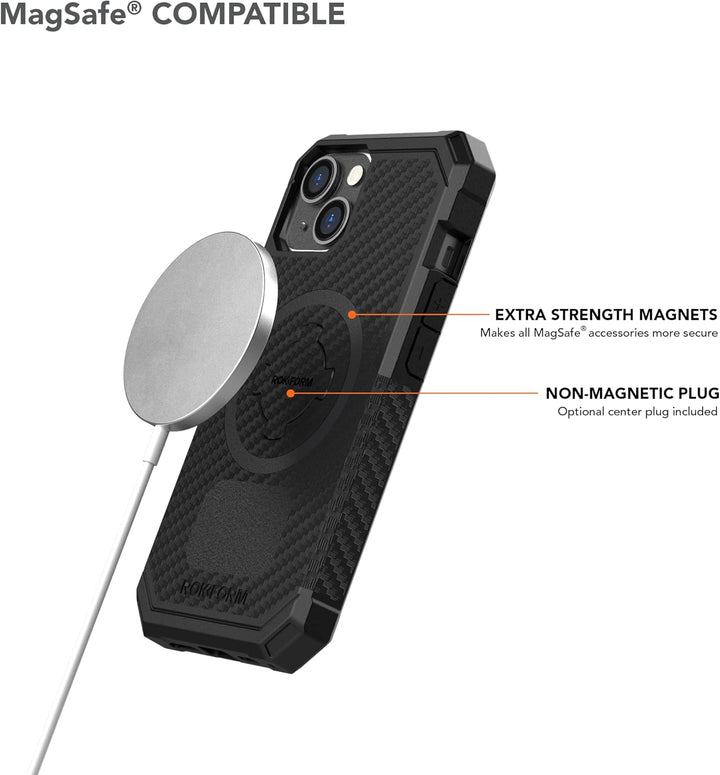 Rokform Schutzhülle für iPhone 14, Rugged-Serie, doppelt magnetisch, iPhone-Cover mit RokLock-Drehve
