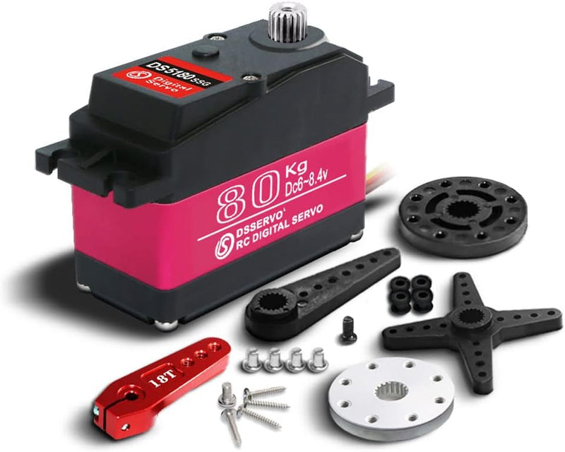 ANNIMOS 80KG 1/5 Scale Motor Servo HV 18T Steel Gear Large Torque for Redcat HPI Baja 5B SS RC Car C