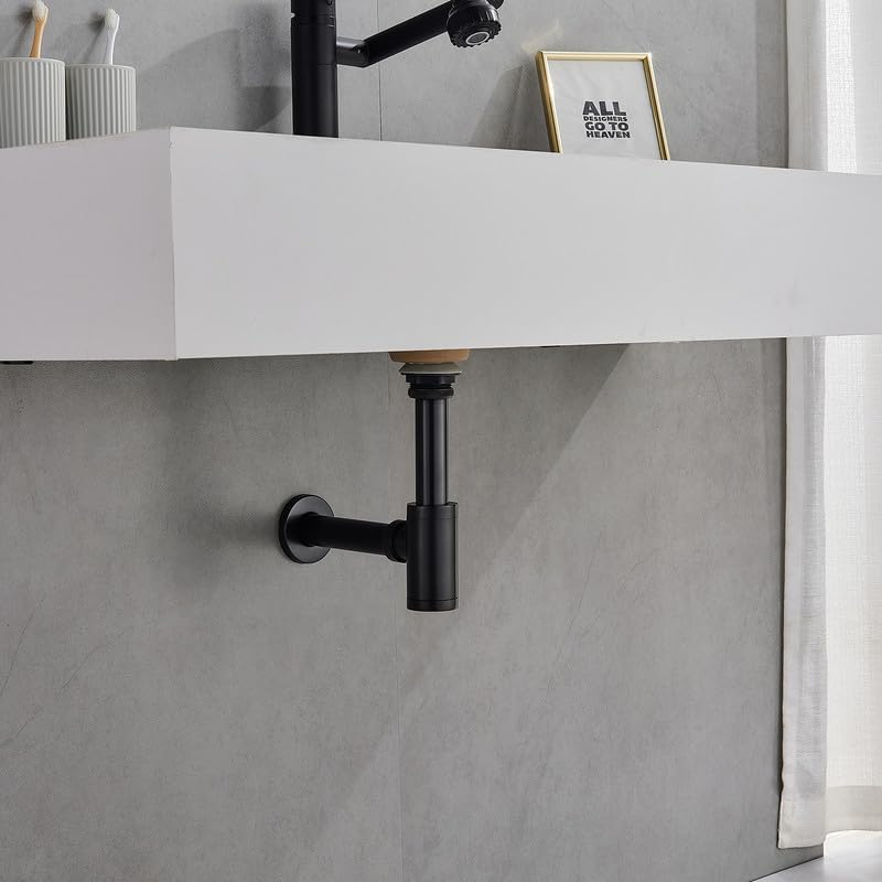 Siphon Universal für Waschbecken & Waschtisch, KEOKBON Syphon & Pop up Ventil Ablaufgarnitur mit Übe