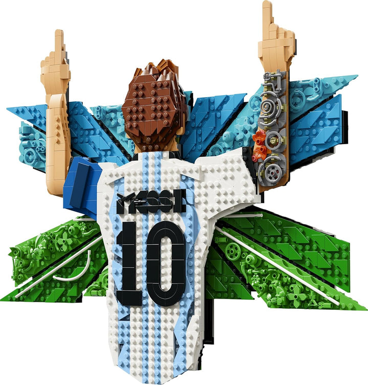 LEGO Editions Lionel Messi – Torjubel - 3D DIY Wandbild Set - DIY Deko für Kinder - Fussball Geschen