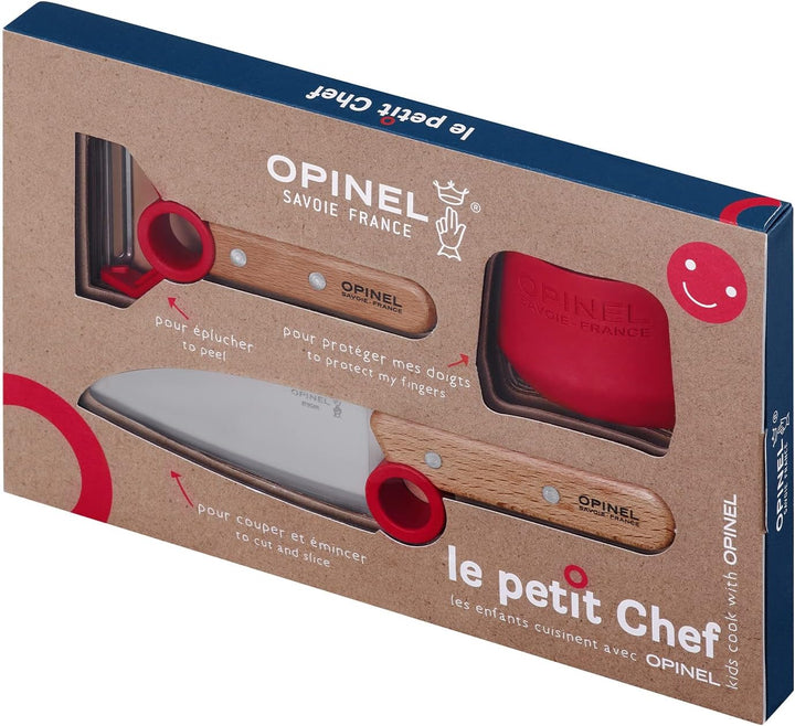 Opinel Le Petit Chef, Kinder-Küchenmesser-Set, 3-teilig Grau