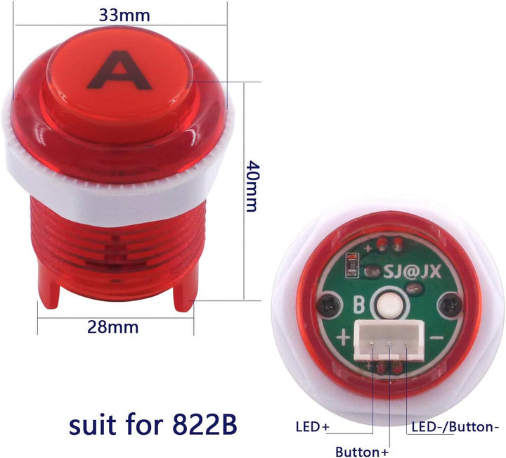 Arcade Game LED DIY Kit Mechanical Keyboard Switch LED Button PC MAME Retropie Arcade Joystick Contr