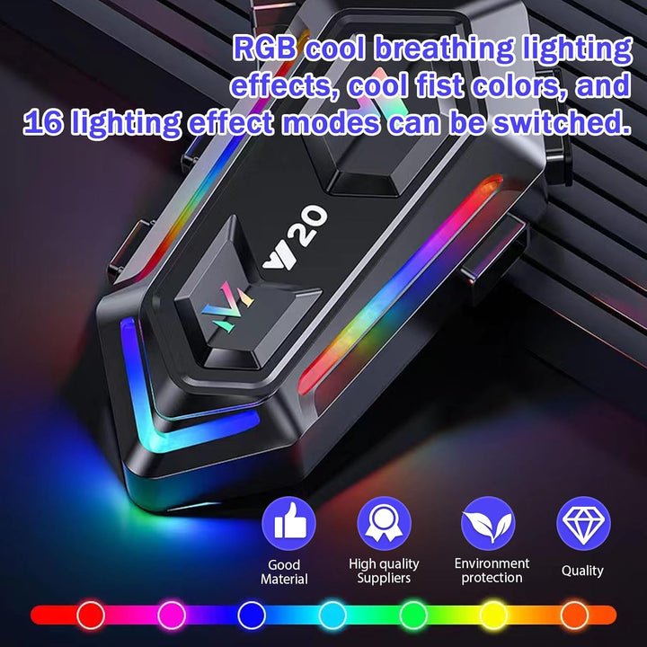 Motorradhelm Bluetooth Motorrad Helm Bluetooth Headset, Doppelte Geräuschreduzierung Headsets, RGB/F