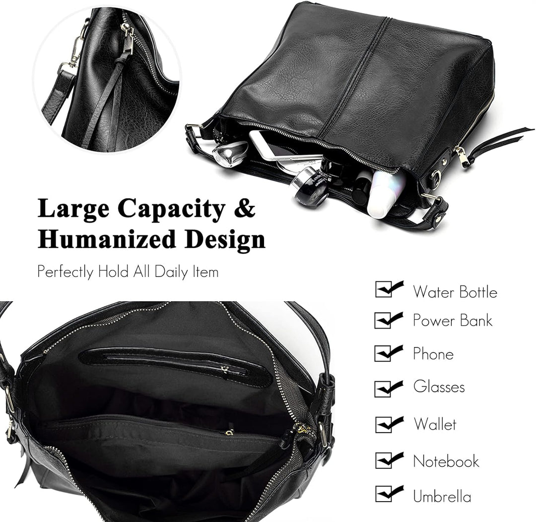 FANDARE Damen Handtasche Frauen Umhängetaschen Schultertasche PU Leder Tote Beutel Schultertasche fü