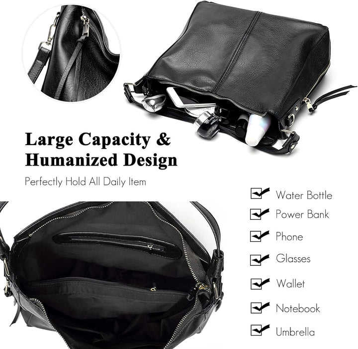FANDARE Damen Handtasche Frauen Umhängetaschen Schultertasche PU Leder Tote Beutel Schultertasche fü