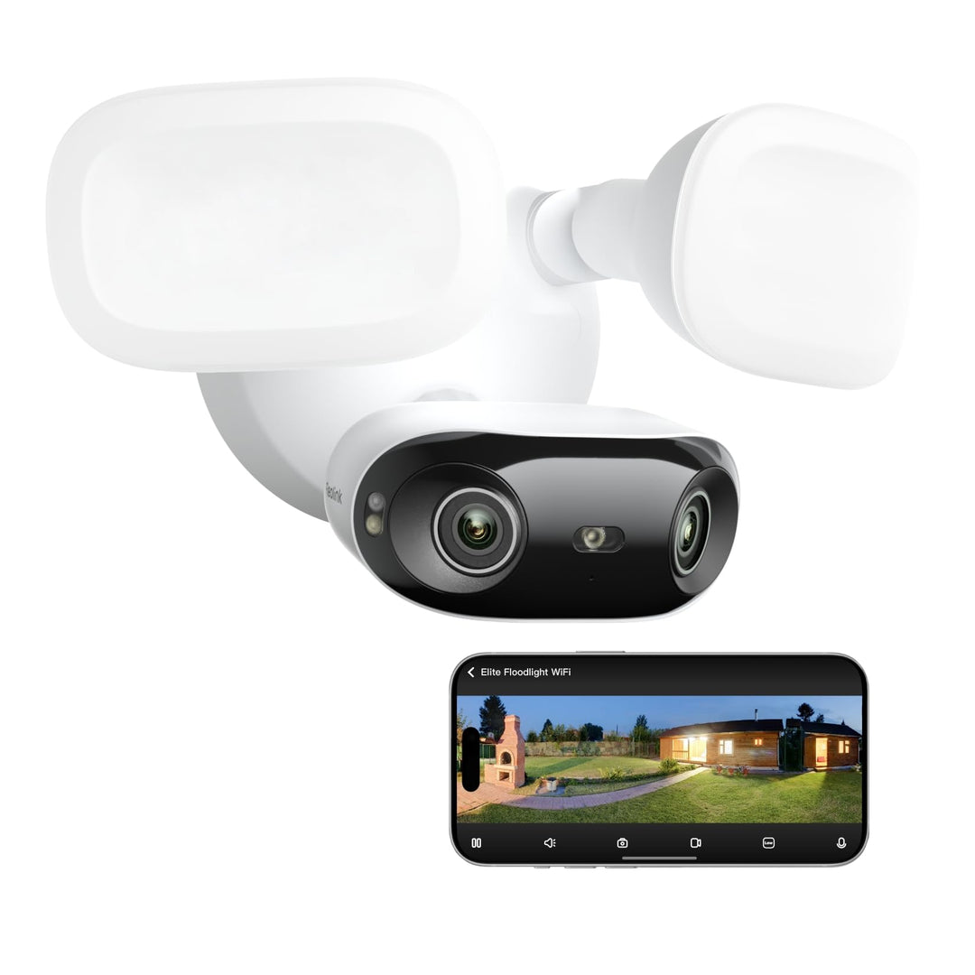 Reolink Elite Floodlight WiFi, 4K Wi-Fi 6 Überwachungskamera Aussen mit 3000 Lumen Flutlicht, Dimmba