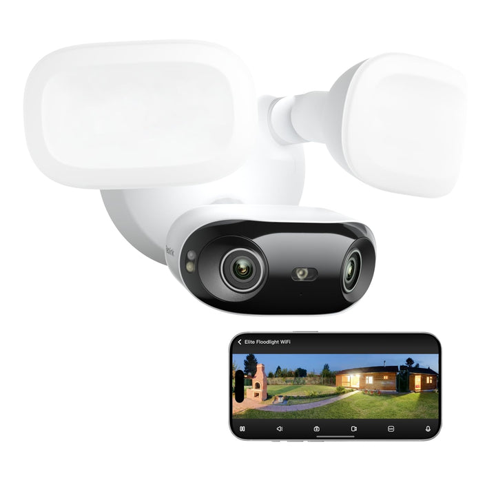 Reolink Elite Floodlight WiFi, 4K Wi-Fi 6 Überwachungskamera Aussen mit 3000 Lumen Flutlicht, Dimmba