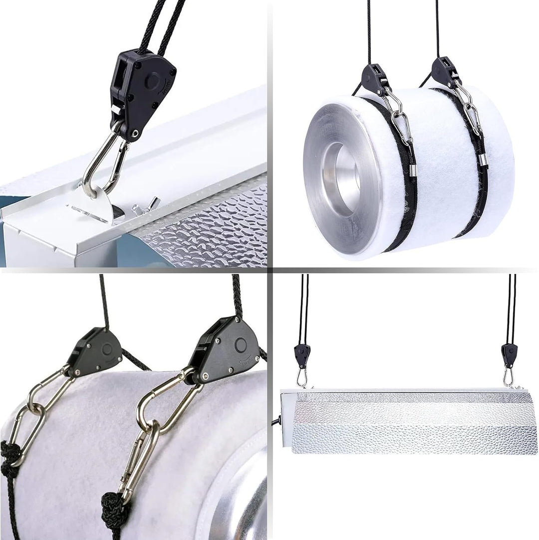 LALAGO 8 Stück Ratchet Hanger,Einstellbare Seil Seilhaken Ratsche Seilratsche 2M,1/8 Zoll Seilaufhän
