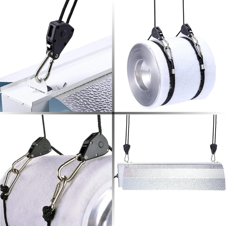 LALAGO 8 Stück Ratchet Hanger,Einstellbare Seil Seilhaken Ratsche Seilratsche 2M,1/8 Zoll Seilaufhän