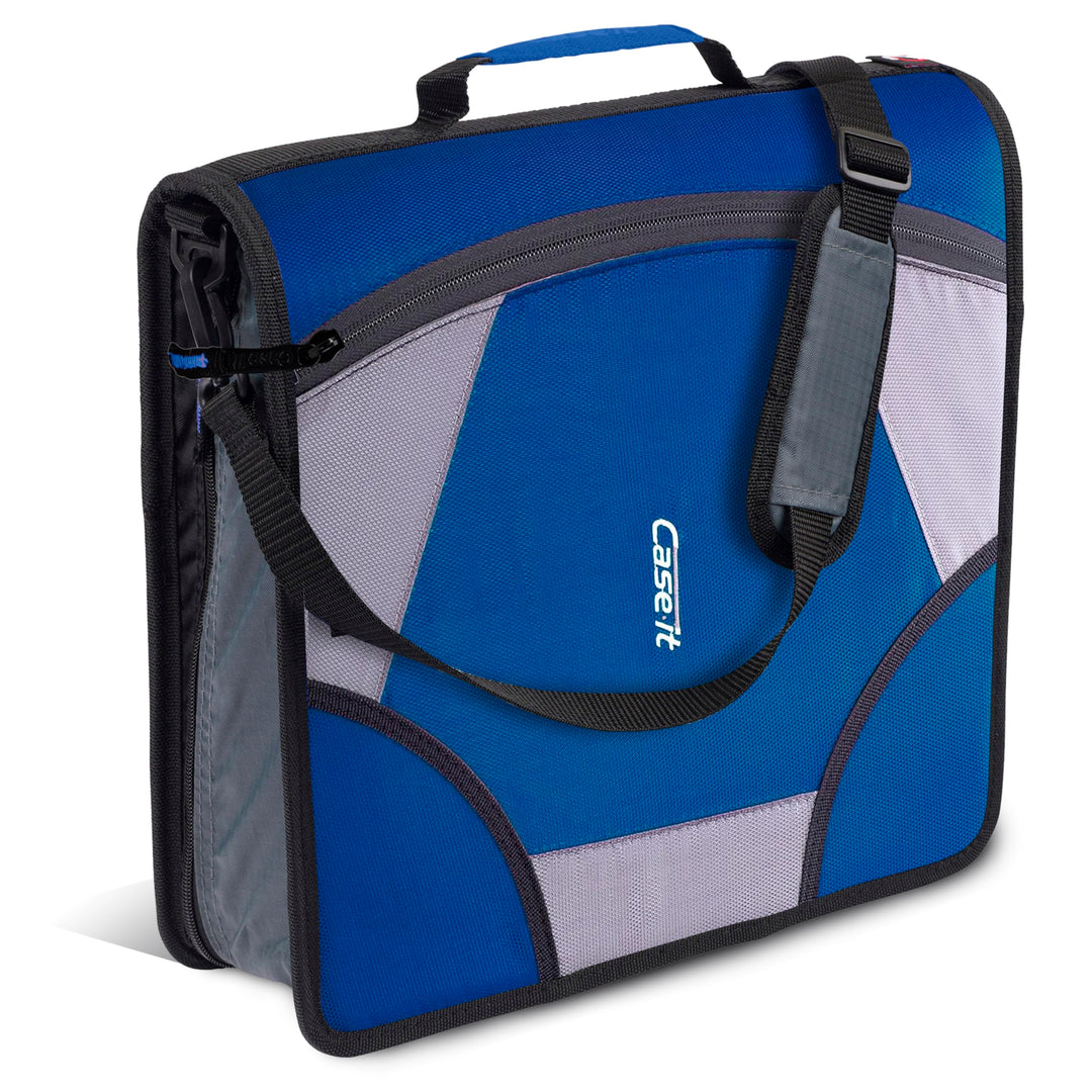 Case-it D-186 The King Size Zip Tab Zipper Binder – 10,2 cm D-Ringe – 5 Fächer – mehrere Taschen – 8
