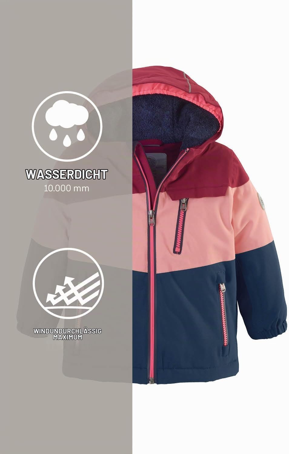 Killtec Unisex Fisw 3 Mns Ski Jckt Skijacke/Funktionsjacke mit Kapuze und Schneefang, brombeere