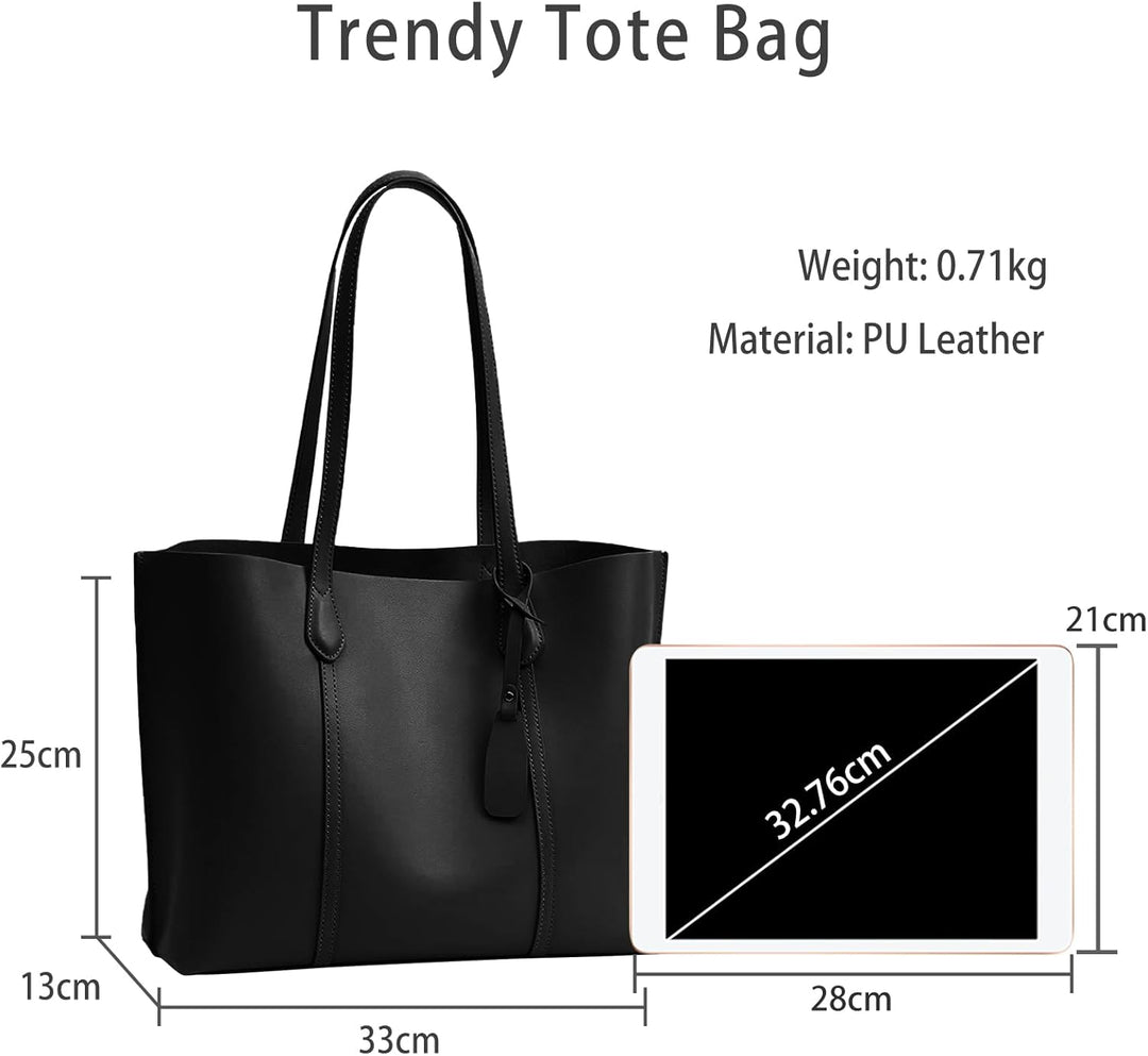 PORRASSO Handtasche Damen Schultertasche Gross Shopper Tasche Henkeltaschen PU Leder Shopper Taschen