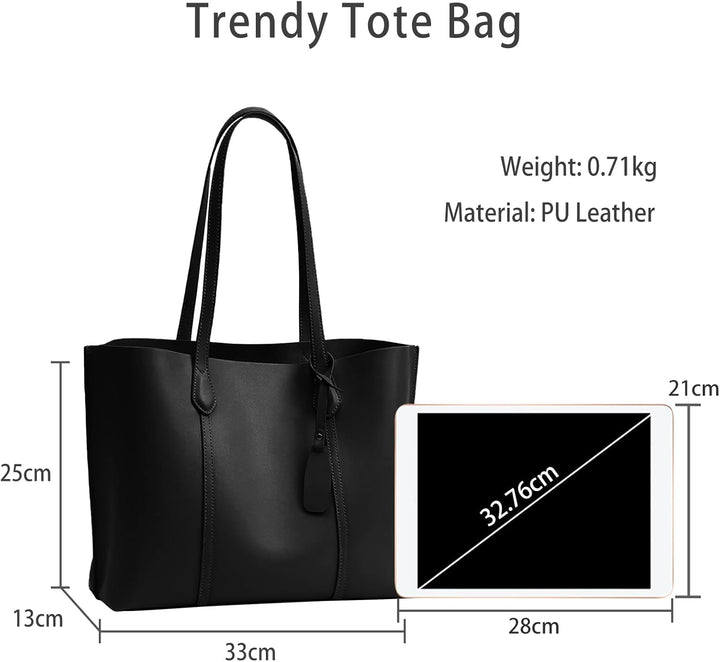 PORRASSO Handtasche Damen Schultertasche Gross Shopper Tasche Henkeltaschen PU Leder Shopper Taschen