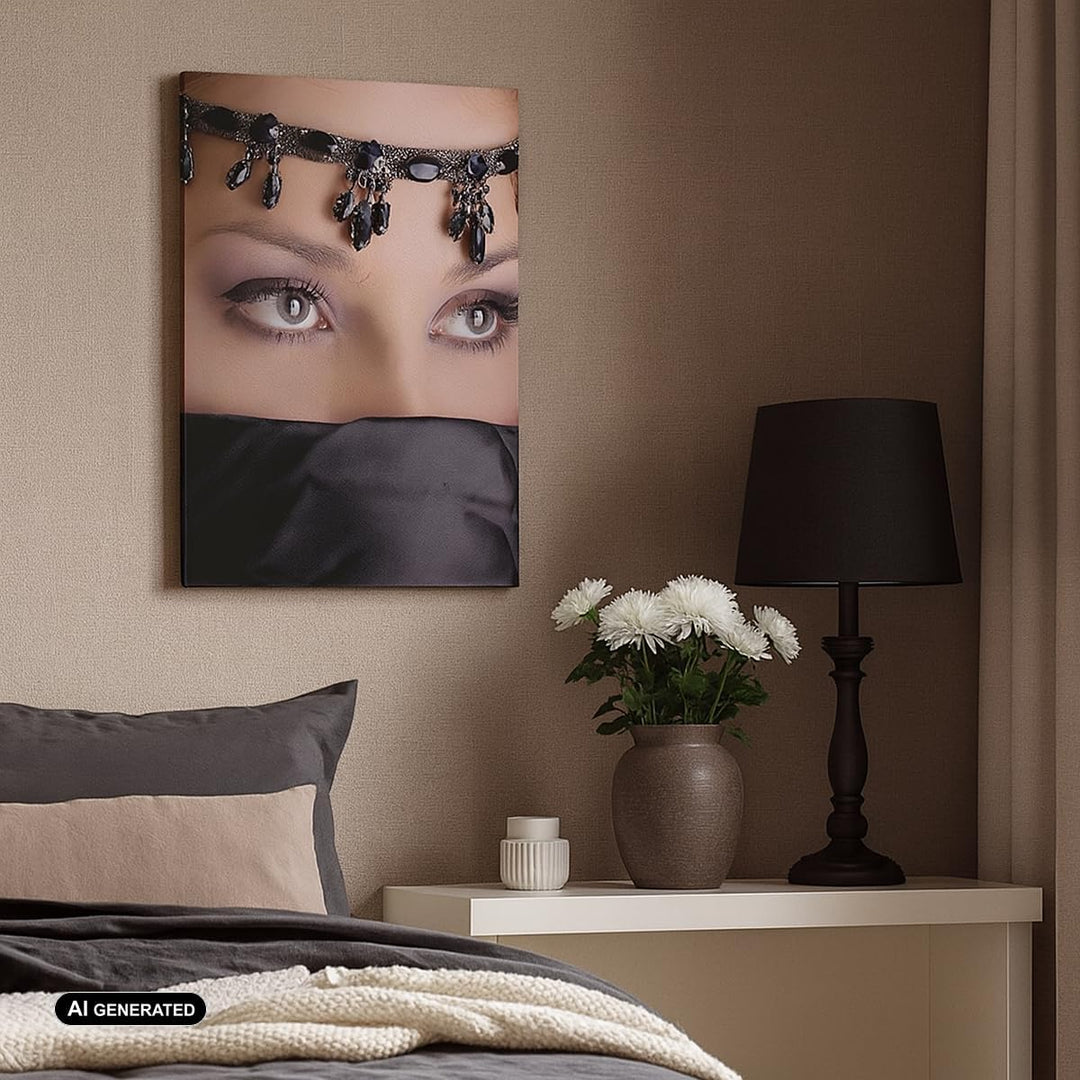 Bilder auf Leinwand 55x100cm Leinwandbild mit Rahmen Orient weiblich modell dekoration Gross Wanddek