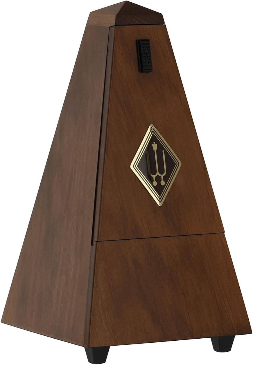 Wittner Metronom 803M Holzgehäuse ohne Glocke Taktell Pyramidenform nussbraun matt, nussbraun matt