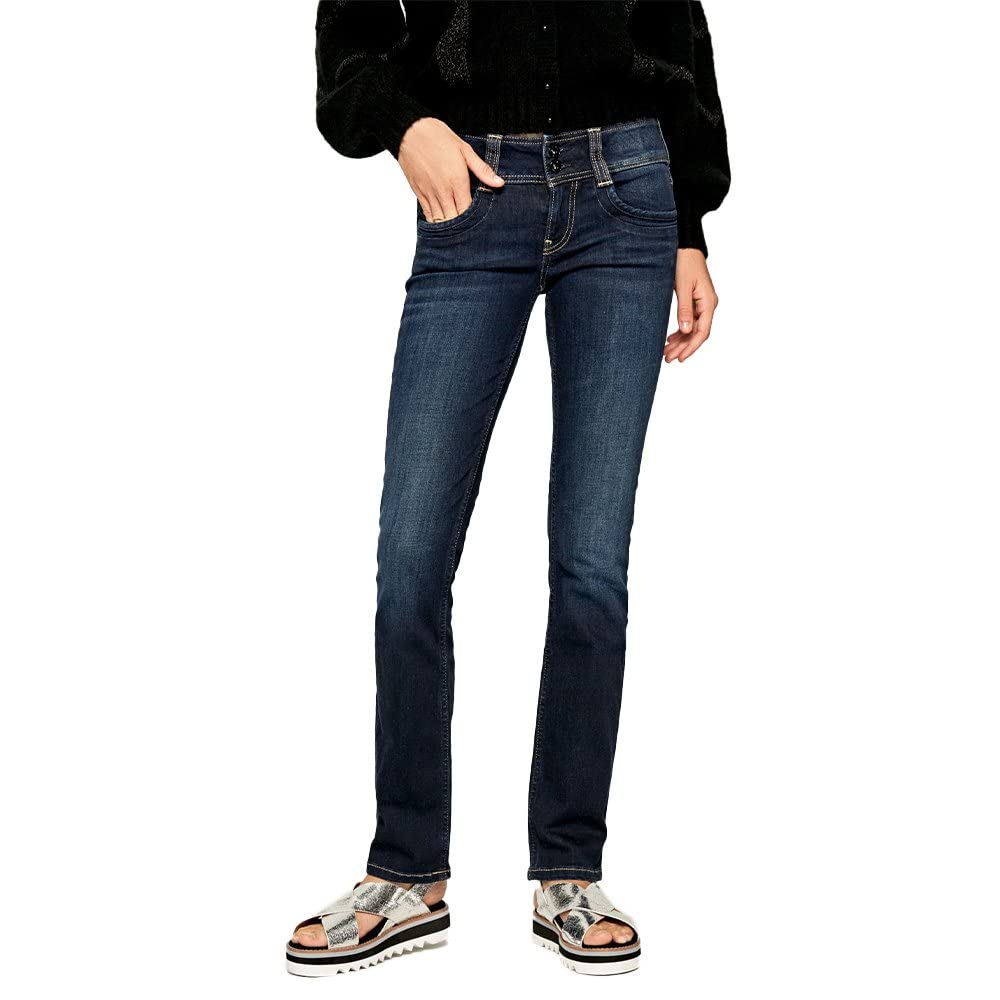 Pepe Jeans Damen Gen Hose 24W / 30L Blue (Denim-h06), 24W / 30L Blue (Denim-h06)
