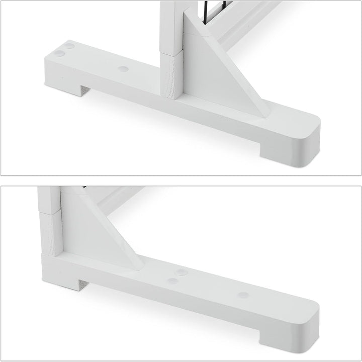 Relaxdays Absperrgitter, ausziehbares Schutzgitter, Treppe &amp; Tür, HxB: 56 x 70-108 cm, freistehend,