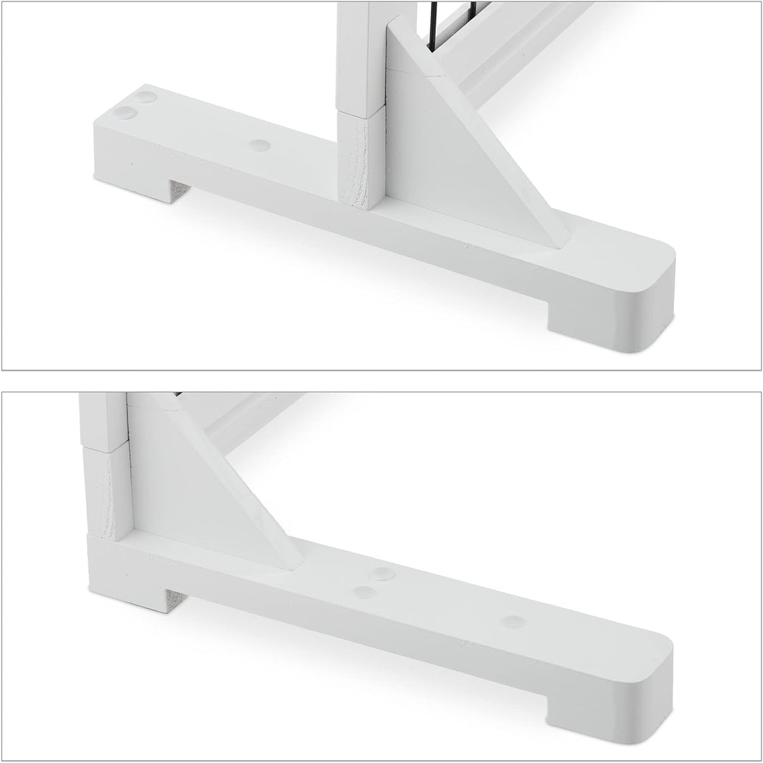 Relaxdays Absperrgitter, ausziehbares Schutzgitter, Treppe & Tür, HxB: 56 x 70-108 cm, freistehend,