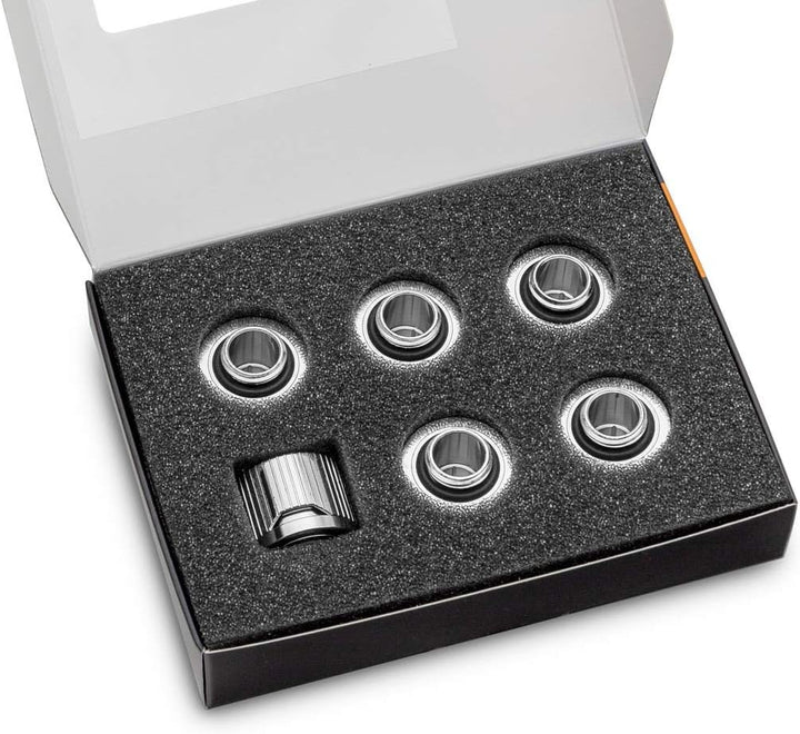 EK Water Blocks kompatibel EK-Quantum Torque STC 10/16-6er-Pack, Silber 16/10mm 6 Pack nickel, 16/10