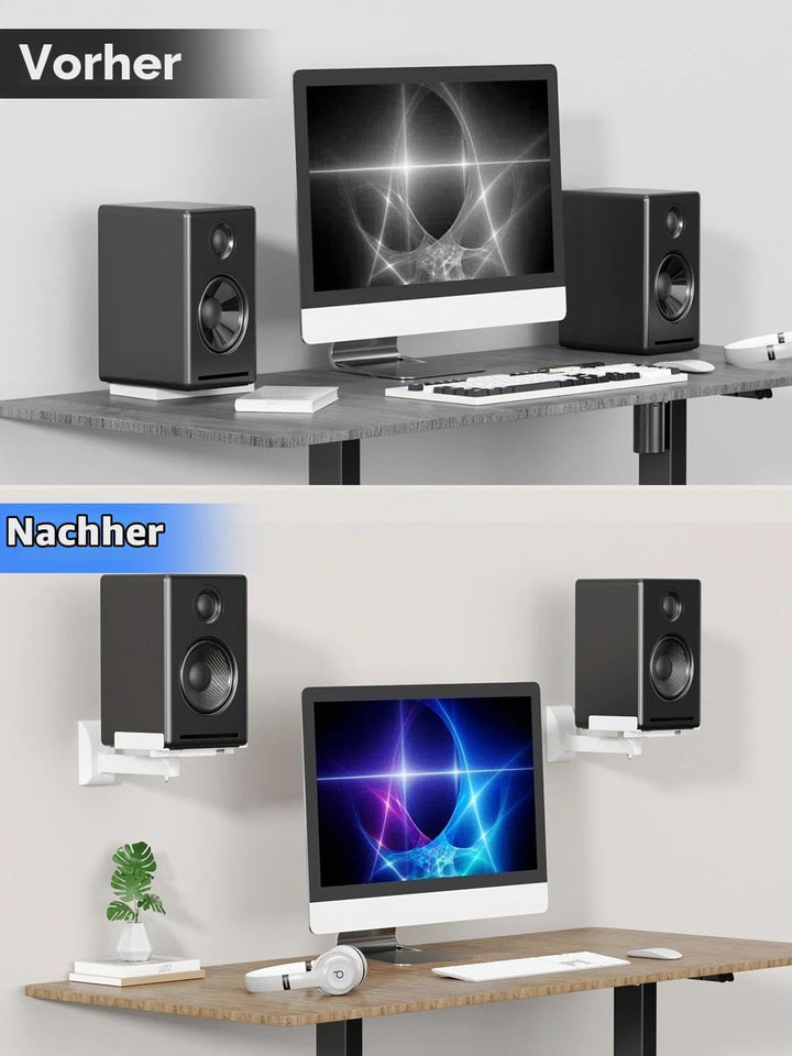 suptek Dual Side Clamping Bücherregal Lautsprecherhalterung Wandhalterung für grosse Umgebungslautsp