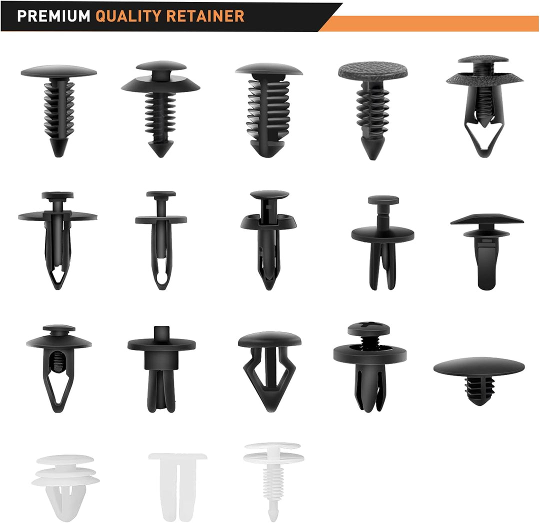 GOOACC 415 Stück Auto-Halterung Clips und Befestigungs-Entferner – 18 beliebteste Grössen Auto Push