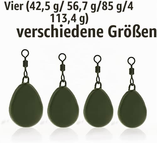 Croch Karpfen Zubehöre Set 10 Stück 4 Verschiedene Grösse mit Wirbel zum karpfenangeln