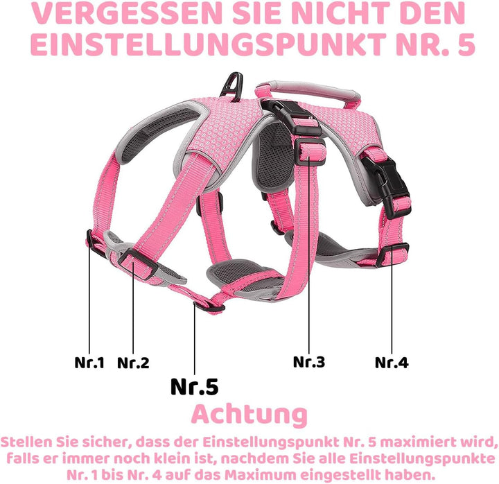 BELPRO Mehrzweck-Hundegeschirr, ausbruchsicher, kein Ziehen, reflektierend, verstellbare Weste mit s