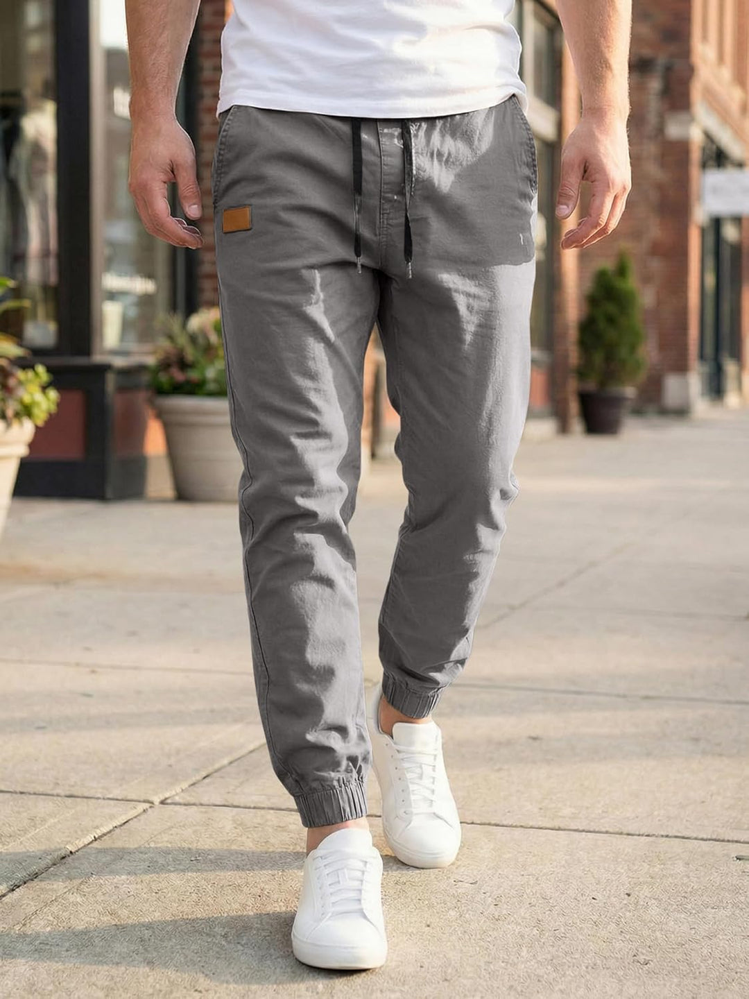 JMIERR Herren Hose Chino Cargo Hose Jogginghose Herren Baumwolle Sporthose Casual Freizeithose Elast