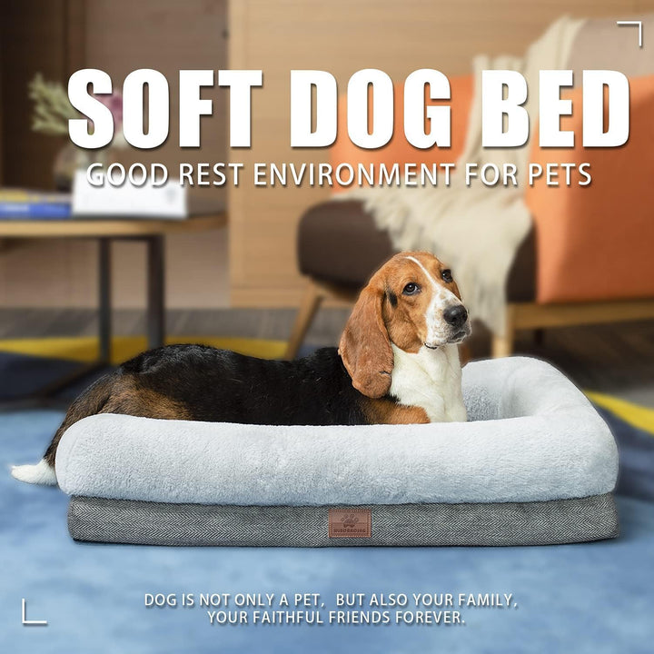 Orthopädisches Hundebett für grosse Hunde und mittelgrosse Hunde, Hundesofa mit wasserdichtem Futter