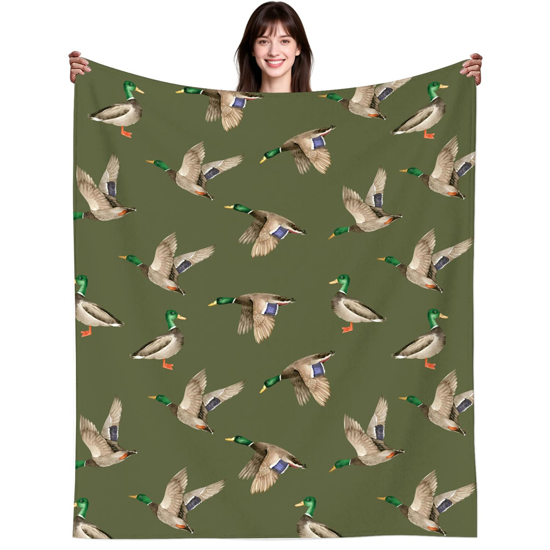 Mallard Ente Decke für Frauen Süsse Enten Decke werfen Sachen Plüsch Flannel Warme Bequeme Bettwäsch
