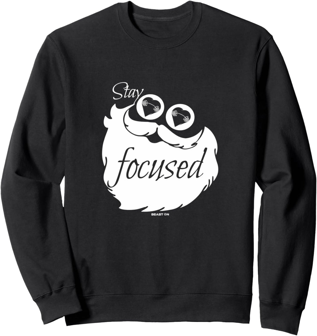 Stay gains focused Lustige Fitness Weihnachten Gym Sprüche Sweatshirt