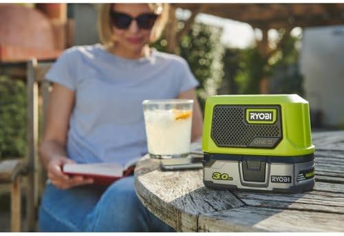 RYOBI 18 V ONE+ Akku-Bluetooth Box Mini RBTM18-0 (Ausgangsleistung 5 Watt, Lautsprecher Durchmesser