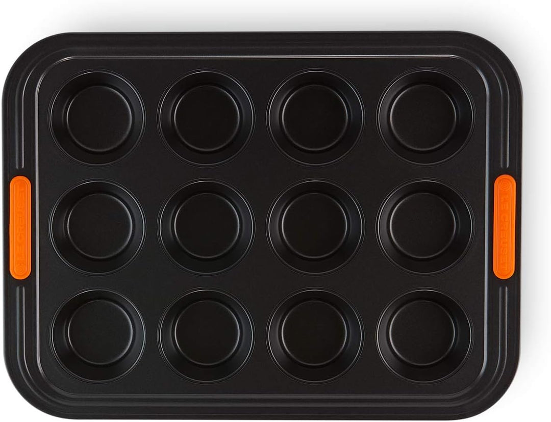 Le Creuset Antihaft Muffinform, Für 12 Stück (Ø 7 cm), Sauerteigbeständig, Aus Karbonstahl gefertigt