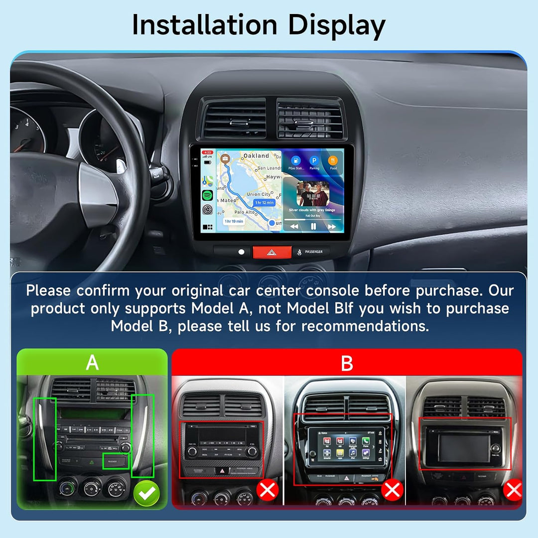 Hodozzy Autoradio 4G+128G für Mitsubishi ASX 1 2010-2016/ Citroen C4 2007-2013/ Peugeot 4008 2012 An