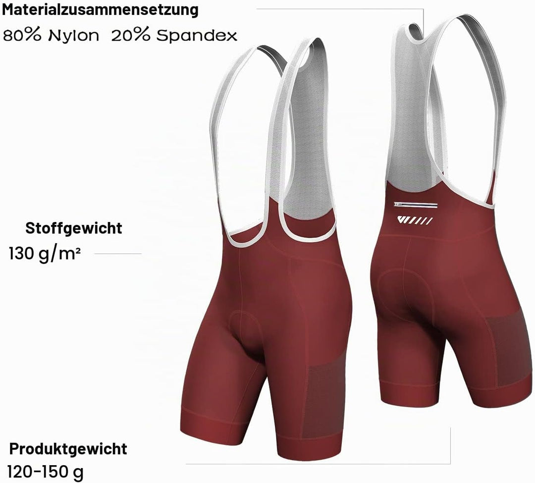 Lo.gas Herren Radfahren Bib Shorts, Radfahren Shorts für Männer Gel gepolstert mit Taschen, Road Sho