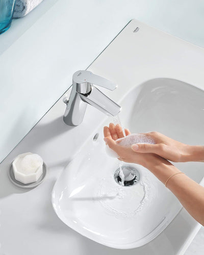 GROHE QUICKFIX Start - Waschtischarmatur (wassersparend, mit Temperaturbegrenzung, mit Zugstange), M