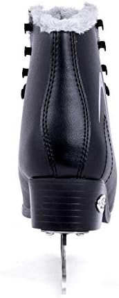 SMJ Calgary Herren Schlittschuhe Eiskunstlauf Eislaufschuhe Klassische Eislauf Schwarz | Grössen: 42